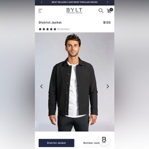 BYLT District Jacket - Black - Large - Like New